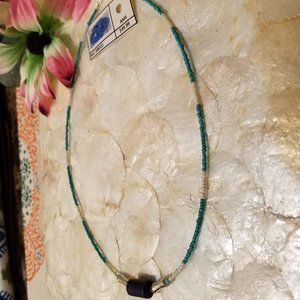 Semi Precious Saphire Stone Necklace